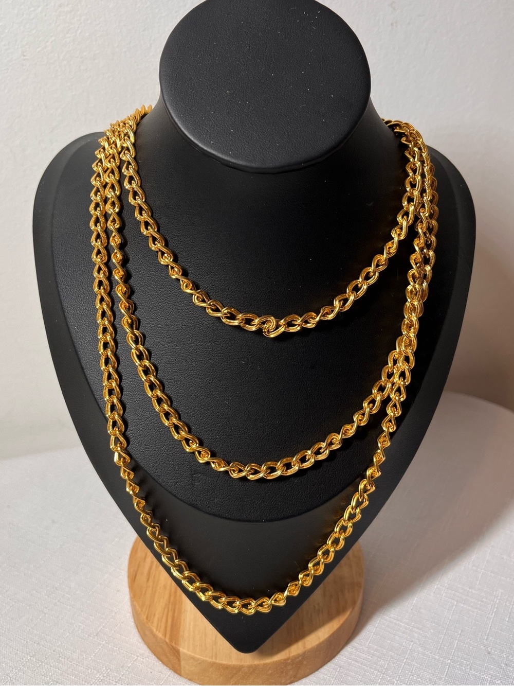 Simon Chang Shiny Gold Multi-Layer Rope Chain Necklace